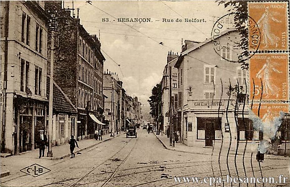 83. - BESANÇON. - Rue de Belfort.